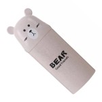 Toothbrush holder for travel, bear shape, white color, model B10W